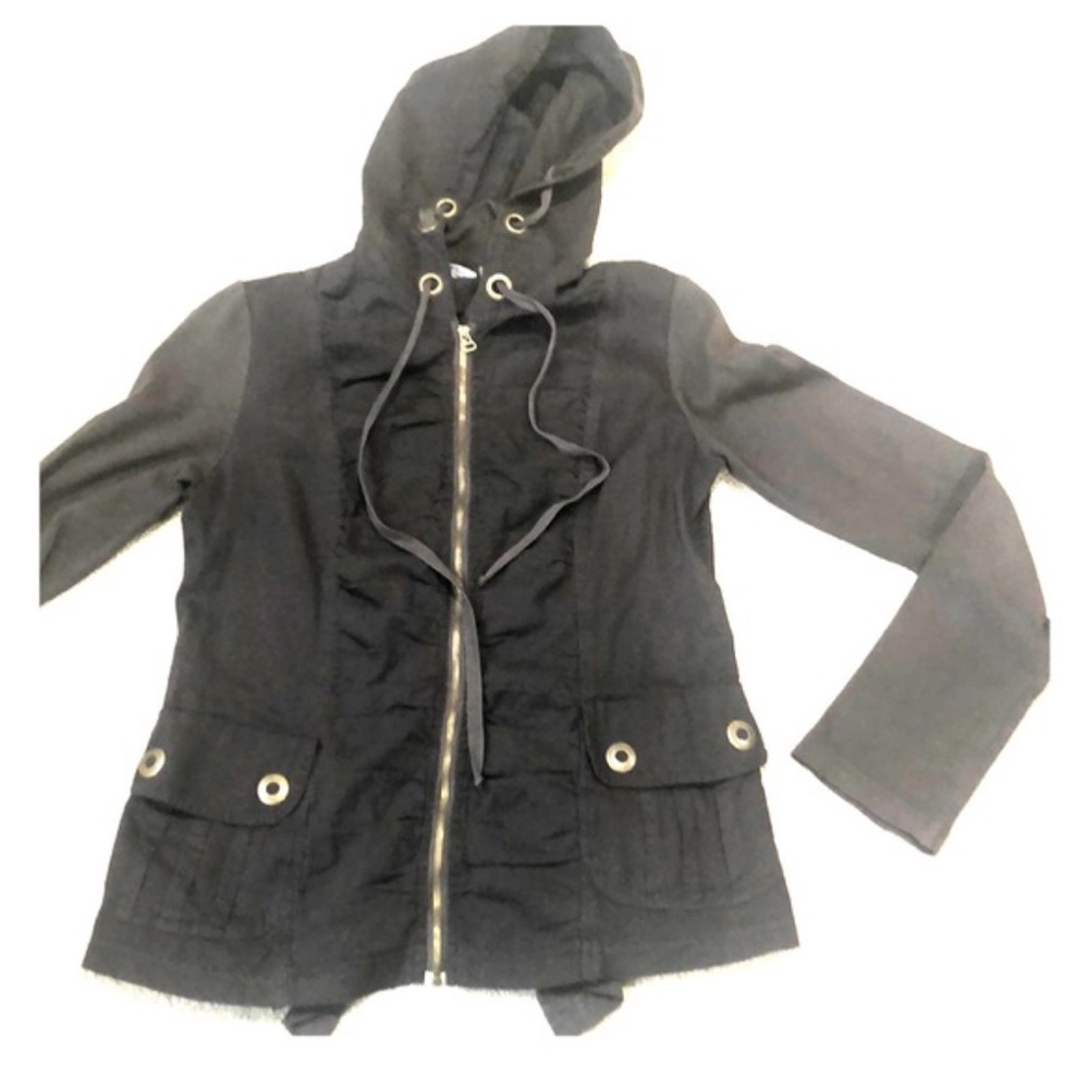 XCVI Brown Utility Jacket with Hood